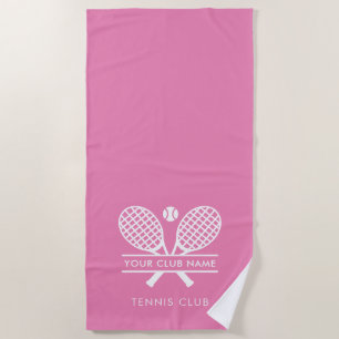 Serviette De Plage Ajouter Votre Nom Club Tennis Team Joueurs Swag