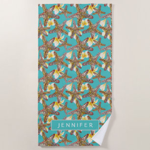 Serviette De Plage Ajoutez votre motif de fantaisie nommé d'étoiles