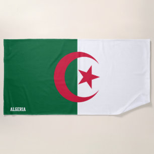 Serviette De Plage Algérie Drapeau splendide patriotique