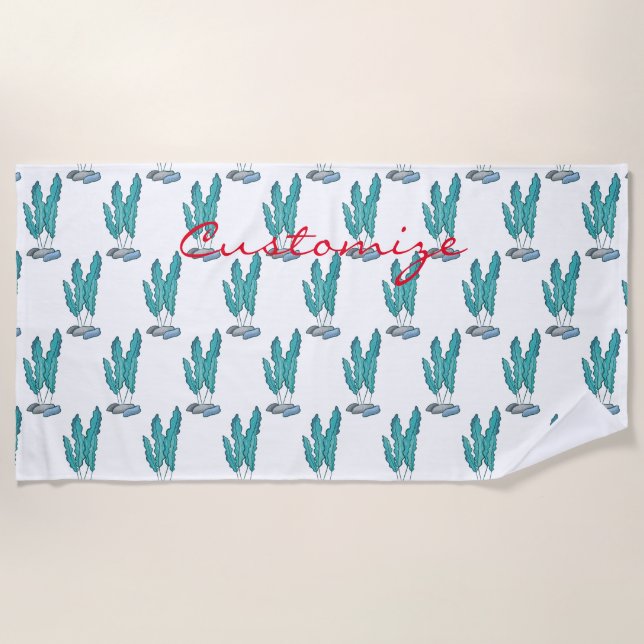 Serviette De Plage Algues bleues Thunder_Cove (Devant)