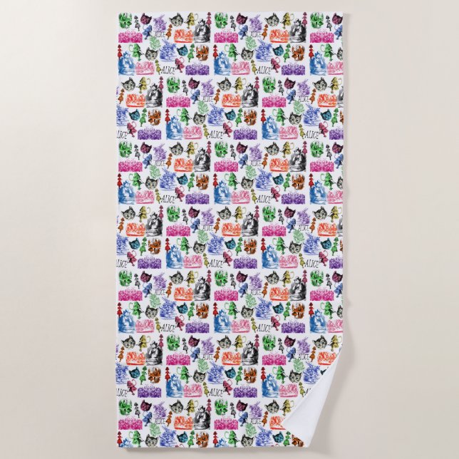Serviette De Plage Alice au pays des merveilles (Devant)