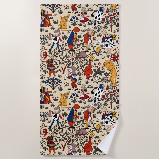 Serviette De Plage Alice au pays des merveilles (Devant)