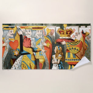 Serviette De Plage Alice Aventures Merveilleux Reine de Coeur