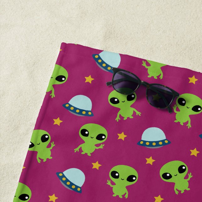 Serviette de plage Alien (En situation)