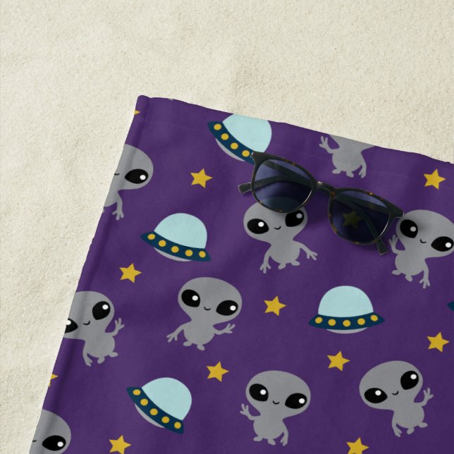 Serviette de plage Alien (En situation)