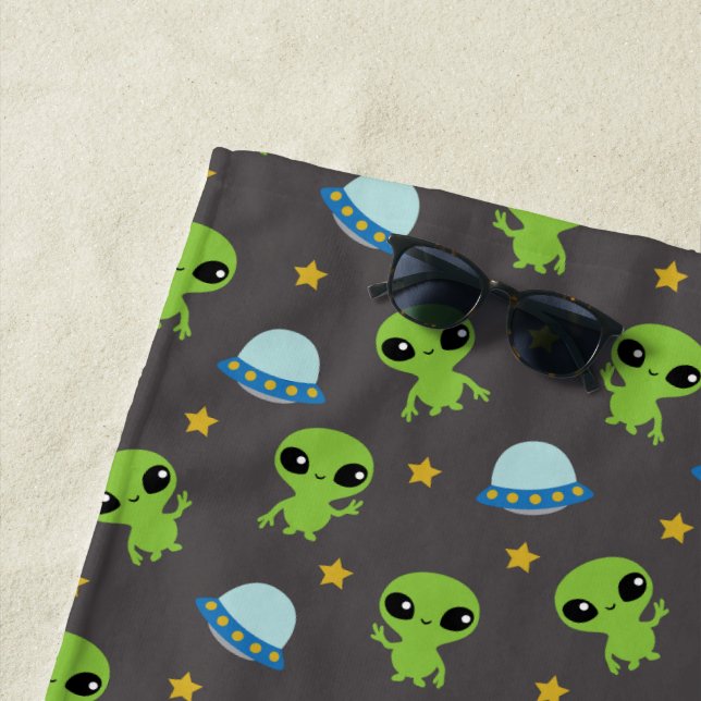 Serviette de plage Alien (En situation)