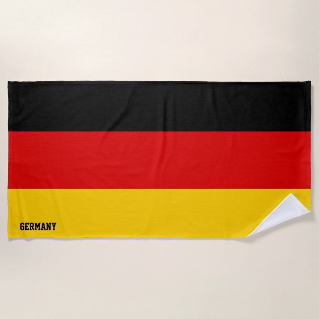 Serviette De Plage Allemagne Drapeau splendide patriotique (Devant)