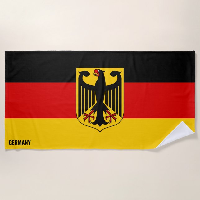 Serviette De Plage Allemagne Drapeau splendide patriotique (Devant)