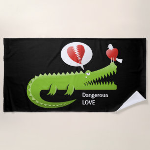 Serviette De Plage Alligator en amour