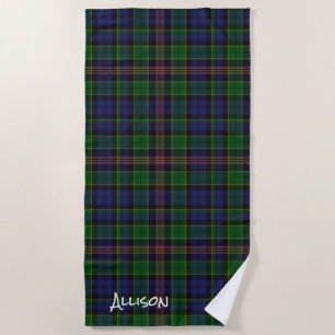 Serviette De Plage Allison Clan Tartan Plaid Beach Towne