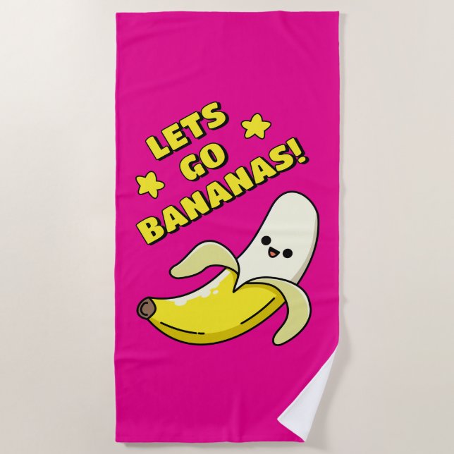 Serviette De Plage Allons Bananes ! (Devant)