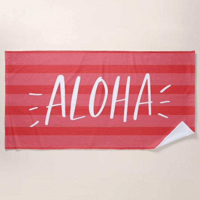 Serviette De Plage Aloha (Devant)