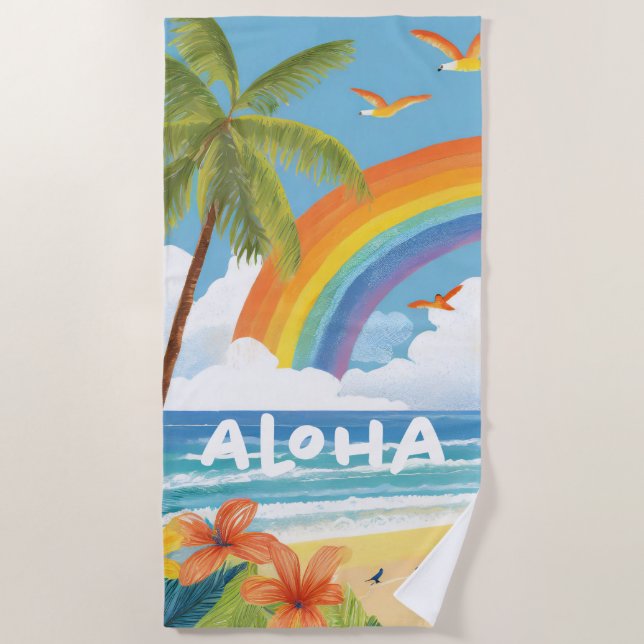 Serviette De Plage Aloha Beach fun (Devant)
