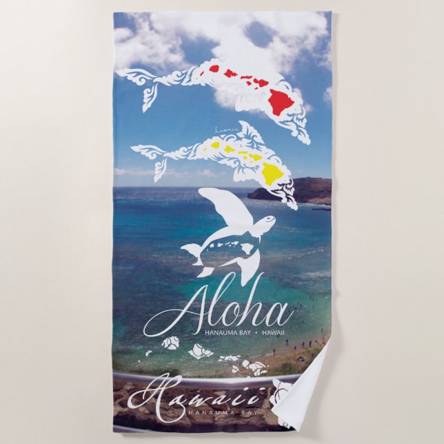Serviette De Plage Aloha Hawaï (Devant)