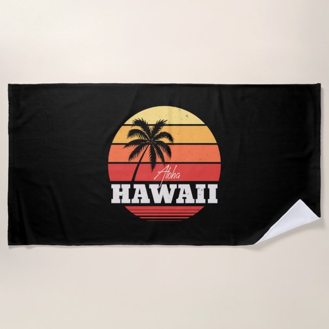 Serviette De Plage Aloha Hawaii (Devant)