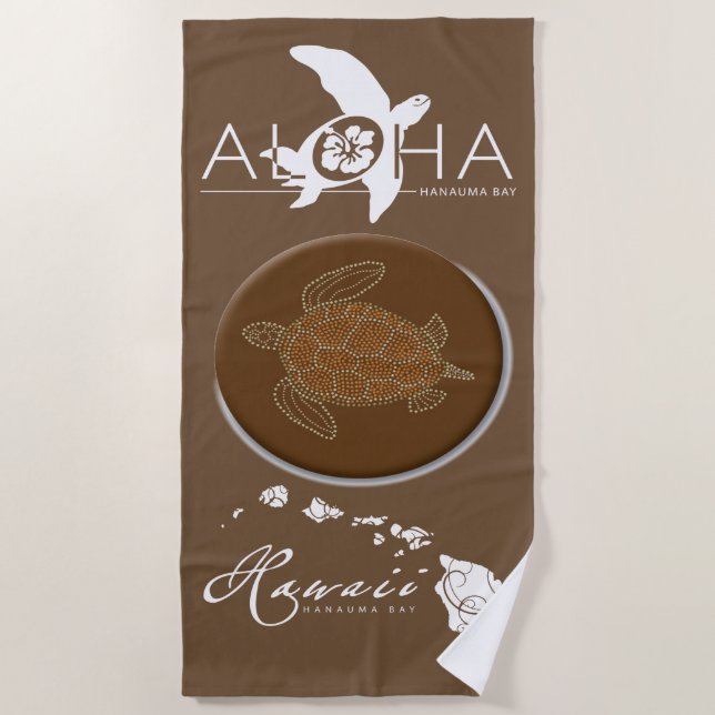 Serviette De Plage Aloha îles d'Hawaï (Devant)