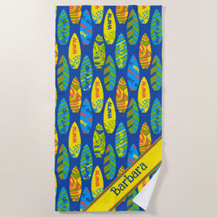 Serviette De Plage Aloha Surfboards Beach Towne