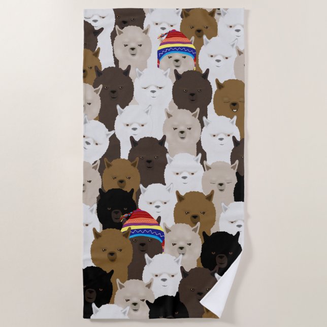 Serviette De Plage Alpacas Beach Towel (Devant)