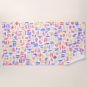 Serviette De Plage alphabet arménien