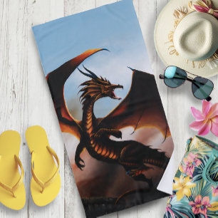 Serviette De Plage Amber Dragon Imaginaire