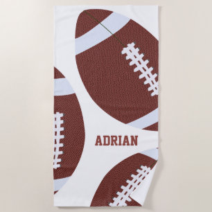 Serviette De Plage American Football Gridiron Ball Personnalisé