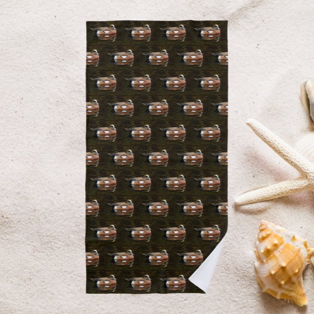 Serviette De Plage American Wigeon Duck on Water Motif (In Situ Beach)