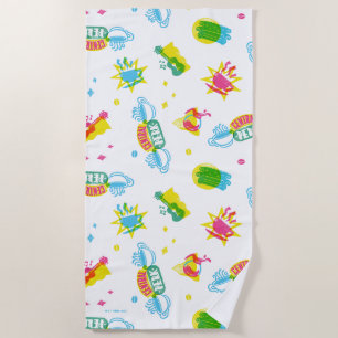 Serviette De Plage AMIS™ Central Perk Neon Motif