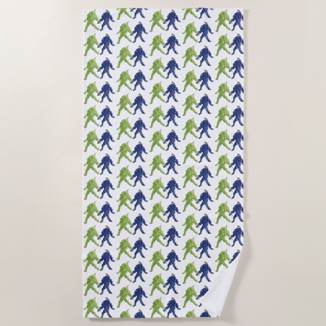 Serviette De Plage Amis du raisin (Devant)