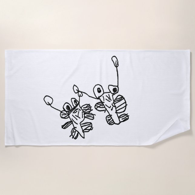 Serviette De Plage Amis monster (Devant)
