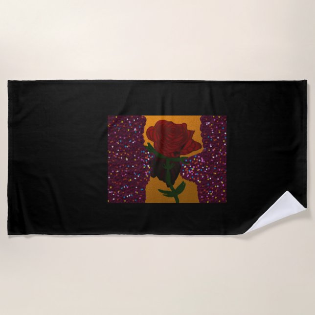 Serviette De Plage Amour éternel dans le jardin (Devant)