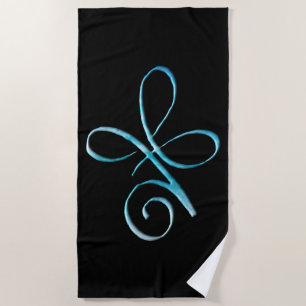 Serviette De Plage Amour inconditionnel turquoise