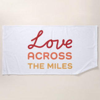Serviette De Plage Amour tricolore à travers les miles