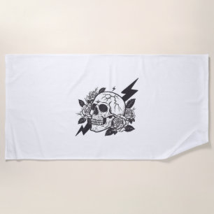 Serviette De Plage Amoureux du crâne