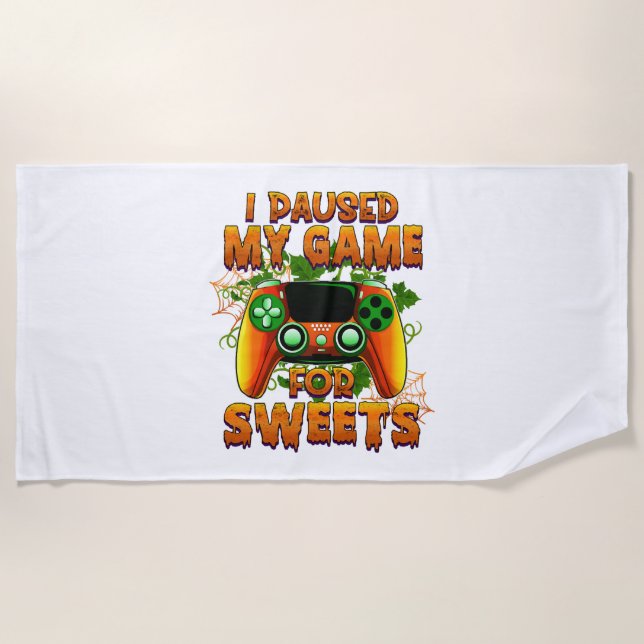 Serviette De Plage Amusante tenue d'Halloween pour Gamer - Halloween  (Devant)