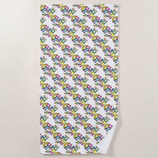 Serviette De Plage Amusement au soleil (Devant)