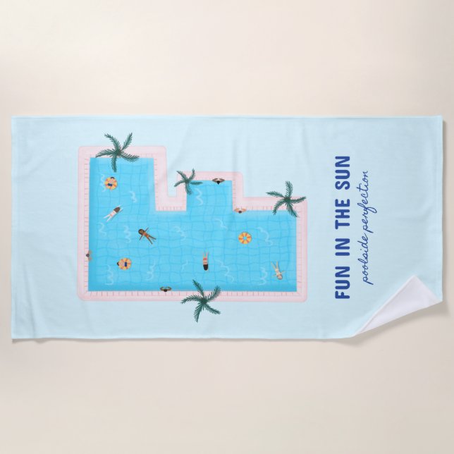 Serviette De Plage Amusement dans la piscine en forme de F du Soleil (Devant)