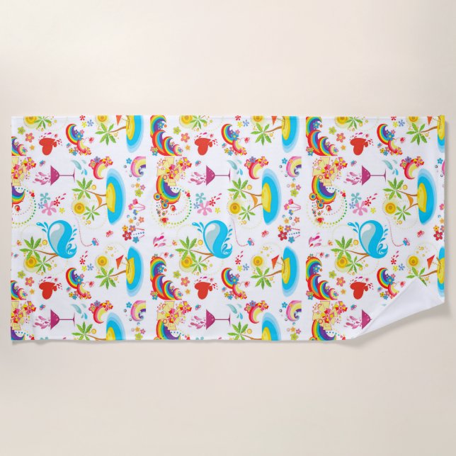 Serviette De Plage Amusement d'été (Devant)