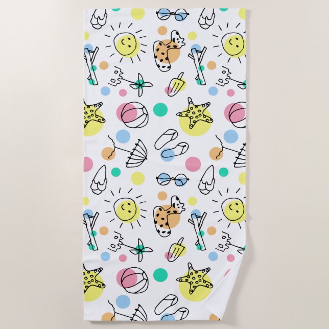 Serviette De Plage Amusement d'été (Devant)