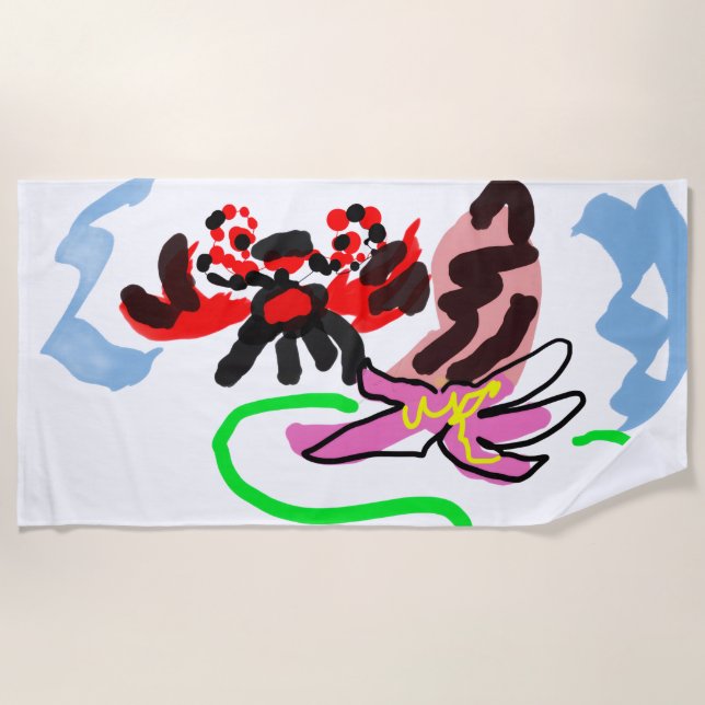 Serviette De Plage Amusement estivale glucides (Devant)