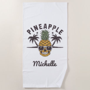 Serviette De Plage Ananas drôle portant des lunettes de soleil Person