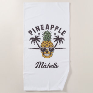 Serviette De Plage Ananas drôle portant des lunettes de soleil Person