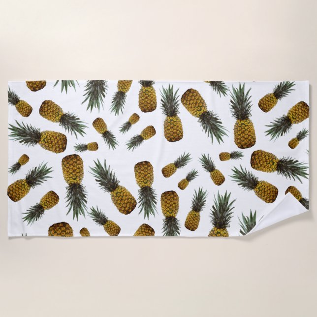 Serviette De Plage Ananas exotiques (Devant)
