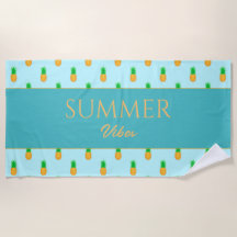 Ananas Tropical avec Vibes d'Été Texte Personnalis