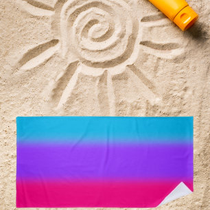 Serviette De Plage Androgynous Pride Gradient - Cadeau pour Androgyno