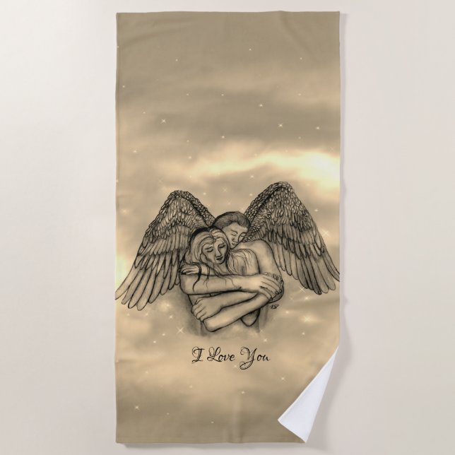 Serviette De Plage Angel Eros in Love (Devant)