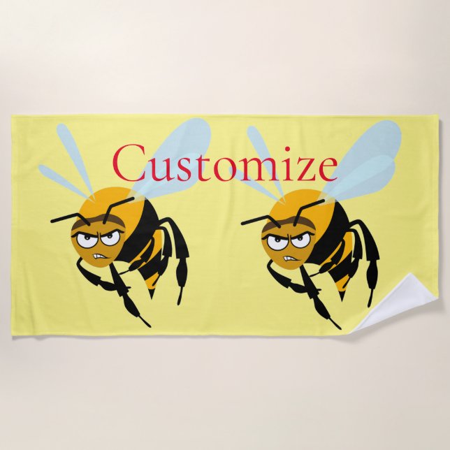Serviette De Plage Angry Bee Thunder_Cove (Devant)
