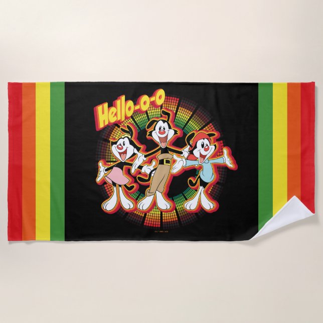 Serviette De Plage Animaniacs | Hello-o Retro Equalizer Graphic (Devant)