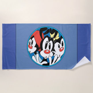 Serviette De Plage Animaniacs | Warner Siblings Circle Graphic