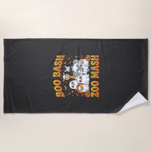 Serviette De Plage Animaux du zoo Halloween Boo Bash Zoo Mash_1