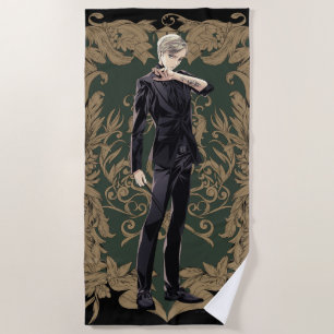 Serviette De Plage Anime Draco Malfoy Cadre Ornate